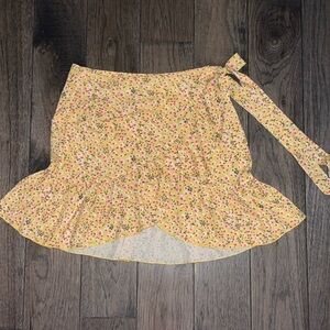 Yellow wrap skirt